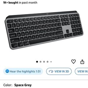 Logitech Wireless Keyboard in Dark Gray